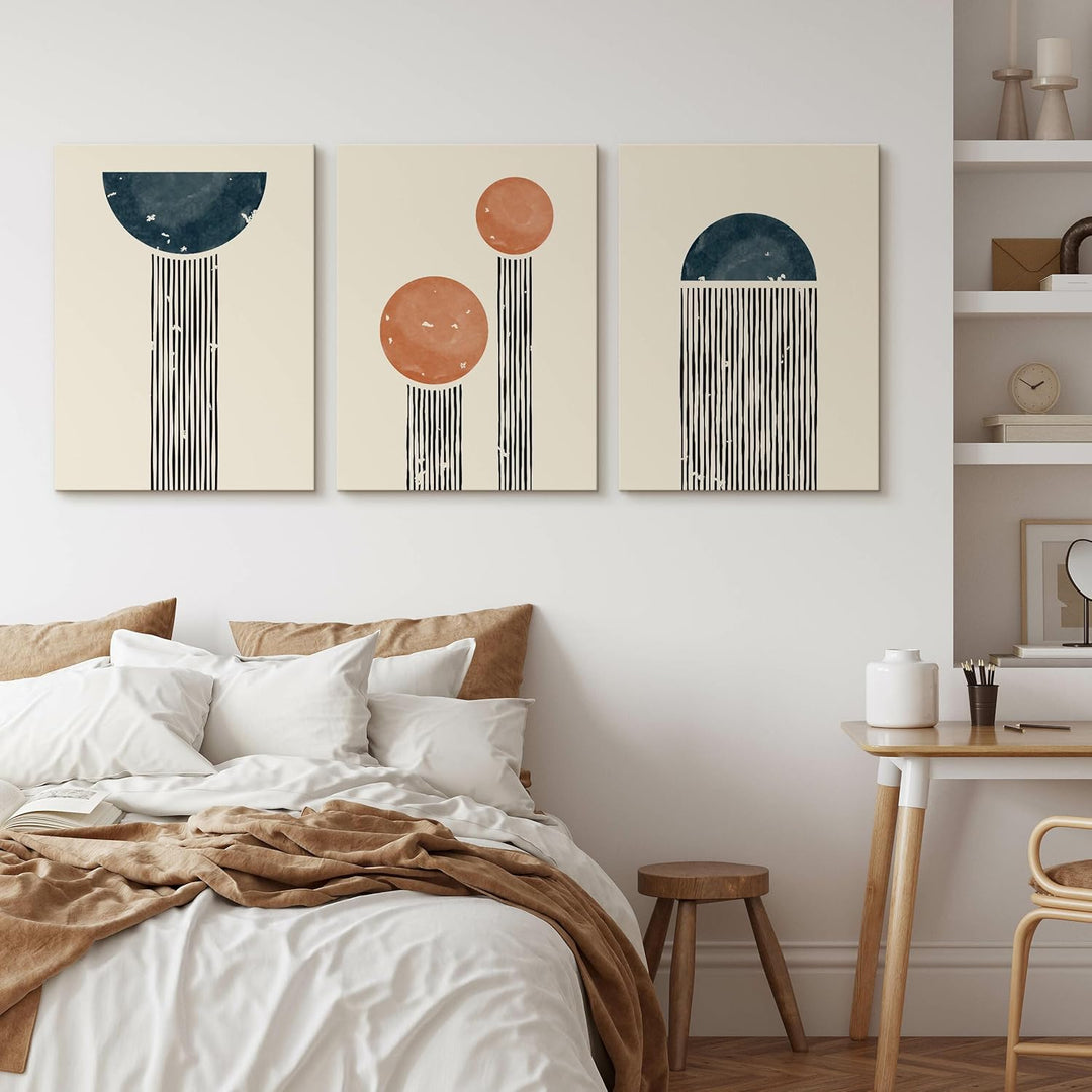 Muralo - Wandbilder Set - Leinwand Bilder Set Aufhängefertig - Bilder für Wohnzimmer Schlafzimmer -