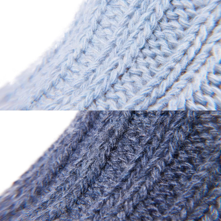 Brubaker 4 Paar Alpaka Socken sehr dick flauschig und warm - reine Alpakawolle 35-38 Blautöne, 35-38