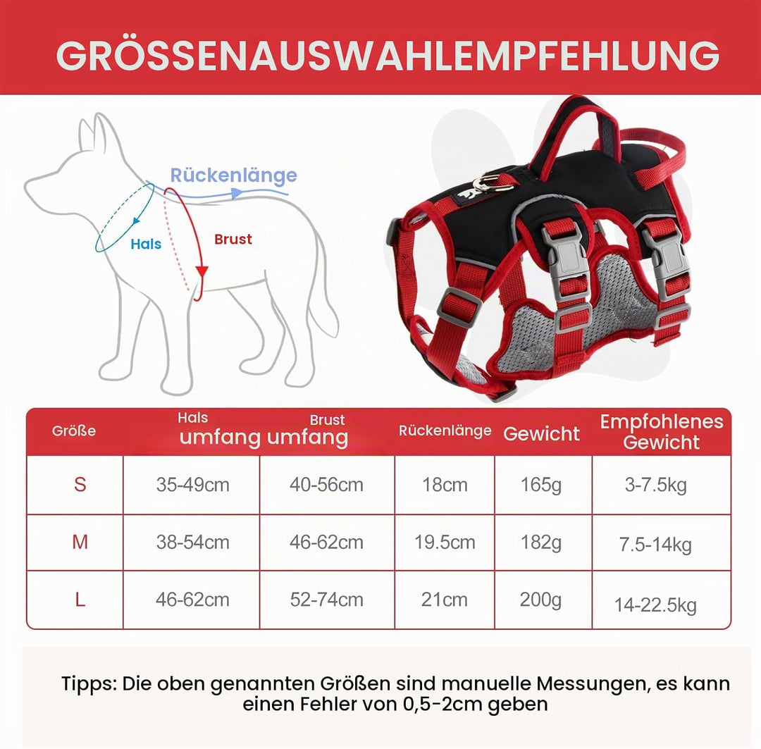 Mehrzweck-hundegeschirr, Ausbruchsicheres Anti Zug Hundegeschirr, Anti Zug Geschirr Hund Sicherheits