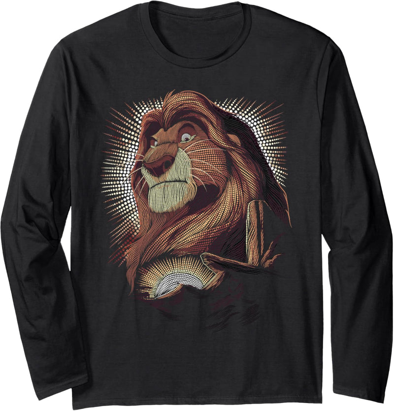 Disney The Lion King Mufasa Pride Rock Pointillism Langarmshirt