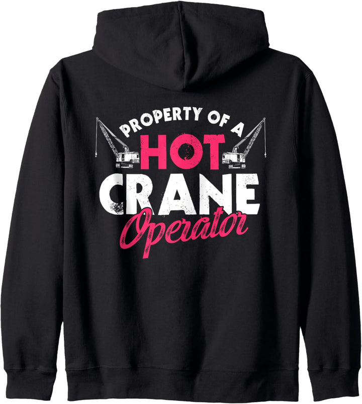 Kranführer Geschenke Design auf der Rückseite der Kleidung Kapuzenjacke