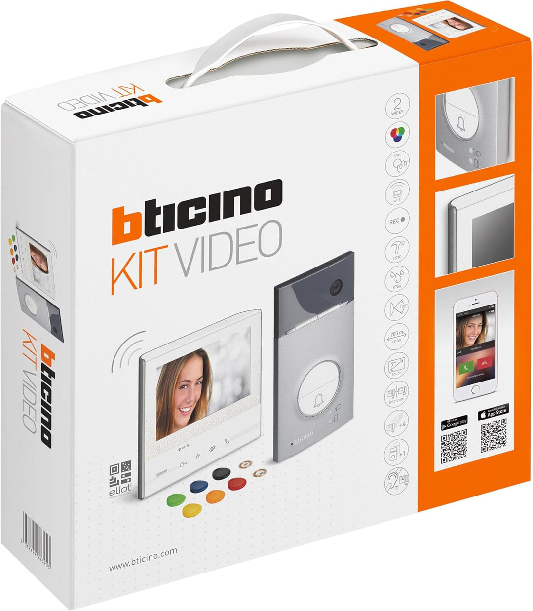 BTicino, Flex ONE 2-Draht Videosprechanlagen WLAN Set, Classe 300 X13E mit 7" Touchscreen, 105° Weit