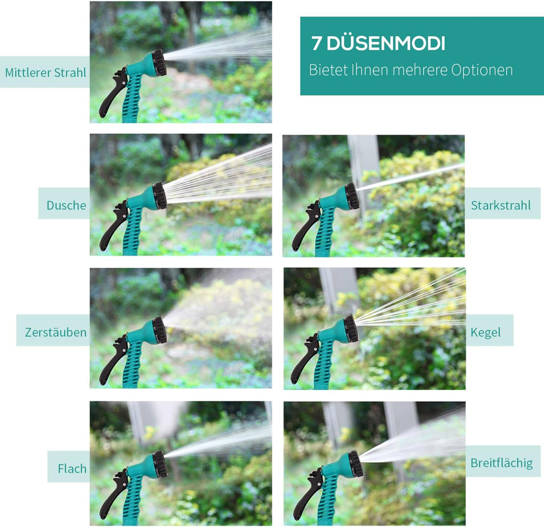 DURHAND Schlauchtrommel mit Gartenschlauch 10 m Wasserschlauchaufroller mit automatische Aufrollung