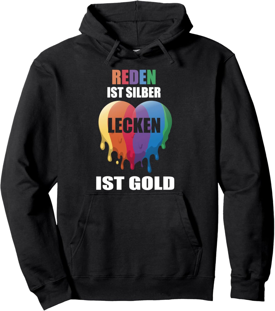 Reden Ist Silber Lecken Ist LGBT Gay Pride Lesbisch Pullover Hoodie
