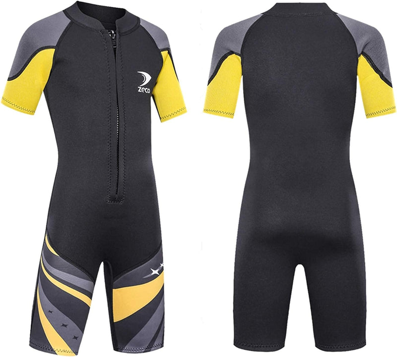 ZCCO Neoprenanzug Kinder, Kids Neoprenanzug 2.5mm Neopren Thermal Badeanzug, Neopren Front Zipper Ta