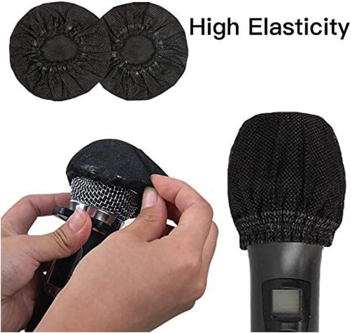Namvo 100Pcs Disposable Microphone Cover Mic Cover Protective Cap, Non-Woven Microphone Cover Windsc