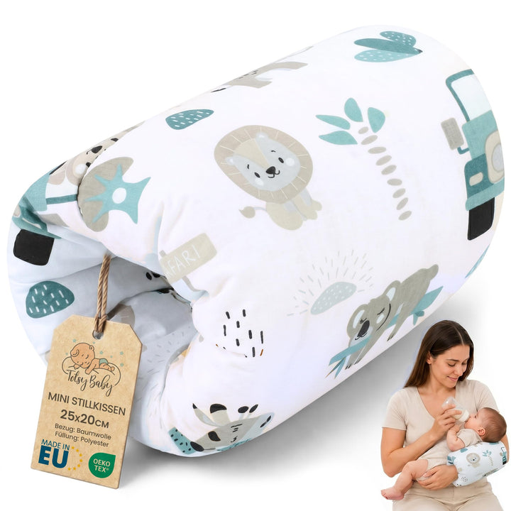 Stillkissen klein Breastfeeding und Nursing Pillow für unterwegs 20 cm - Stillmuff Armkissen und Lag