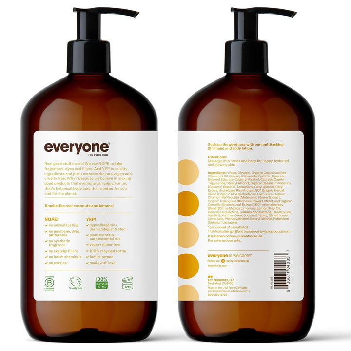 Jeder Lotion, Zitrus und Minze, 32 Unze, 2 Zählen Coconut and Lemon 32 OZ, Coconut and Lemon 946.35