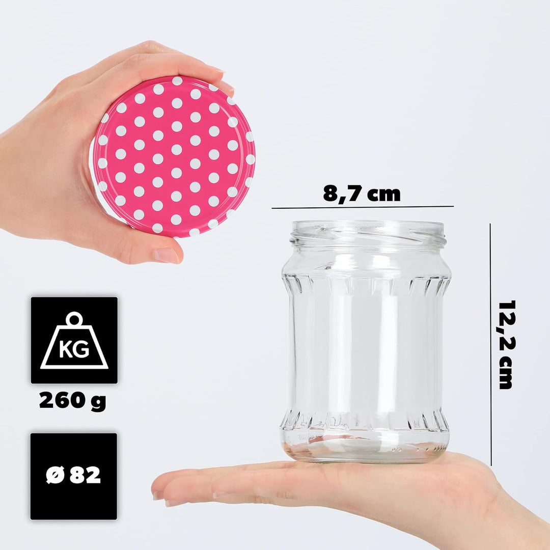 KADAX 8er Set Einmachgläser 500ml TO82, Sturzgläser Mason Jar mit Schraubdeckel, Luftdichte Twist-of