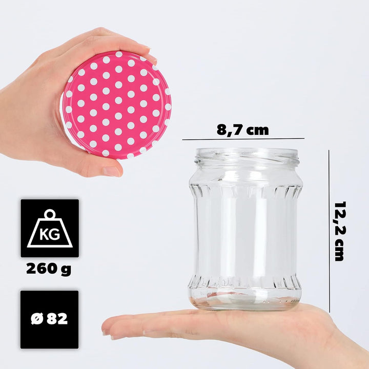 KADAX 8er Set Einmachgläser 500ml TO82, Sturzgläser Mason Jar mit Schraubdeckel, Luftdichte Twist-of