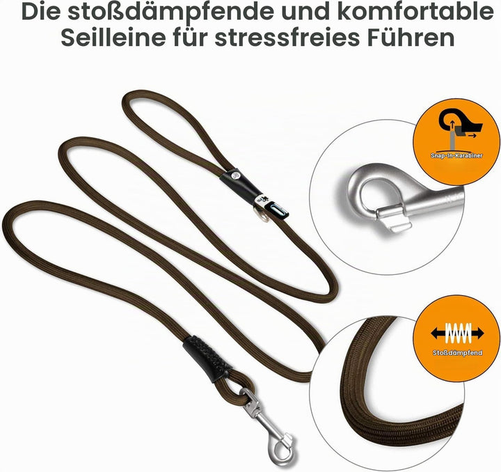 Stretch Comfort Leash Brown M, Brown M