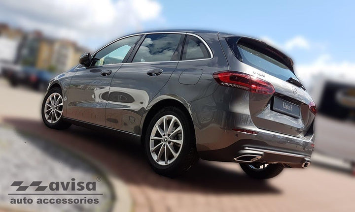 Avisa INOX Door sill Protectors Compatible with Mercedes B-Class W247 2019-2-Pieces (Rear Doors)