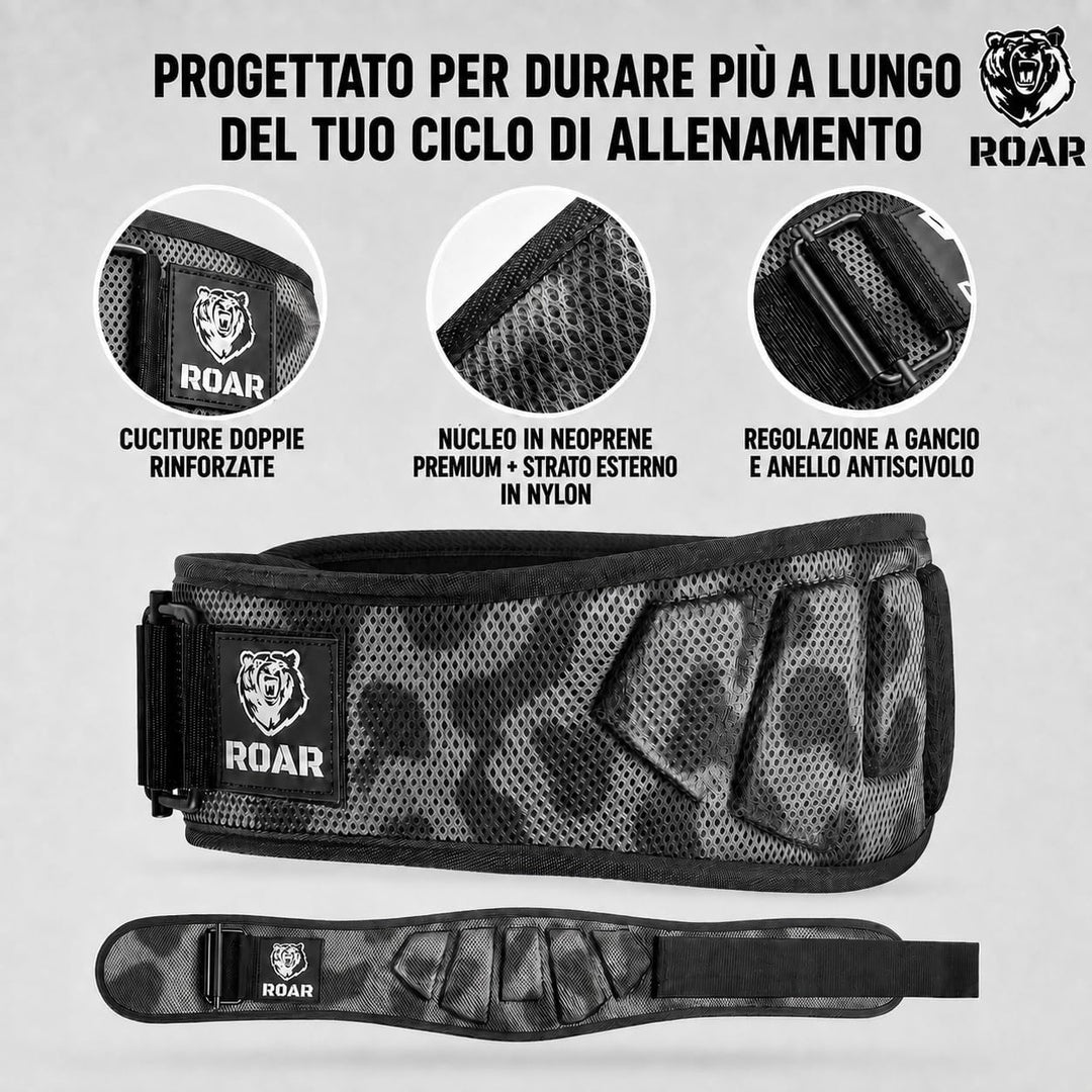 Roar® Gewichthebergürtel Herren und Damen, Lifting Belt for Gym, Powerlifting Gürtel Gewichtheben, W