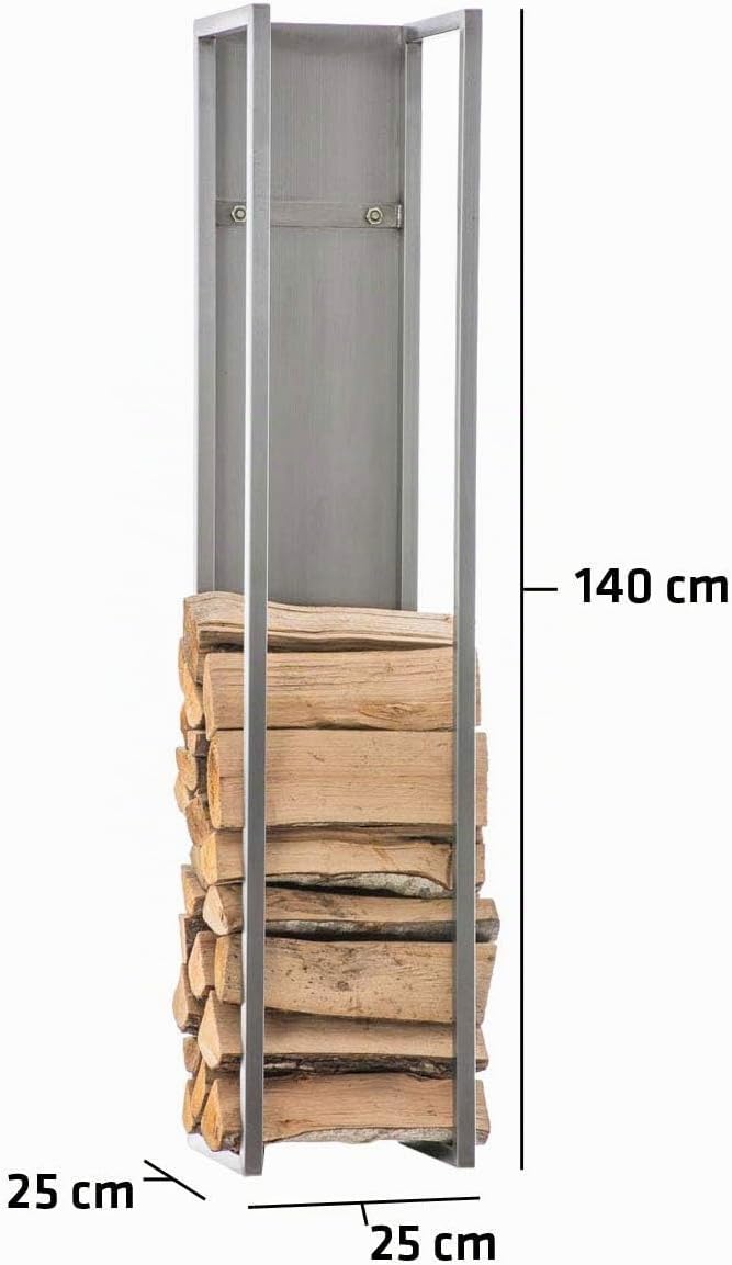 CLP Kaminholzregal Spark I Brennholzregal Aus Edelstahl I Holzbutler In 6 Grössen Und 3 Farben Erhäl
