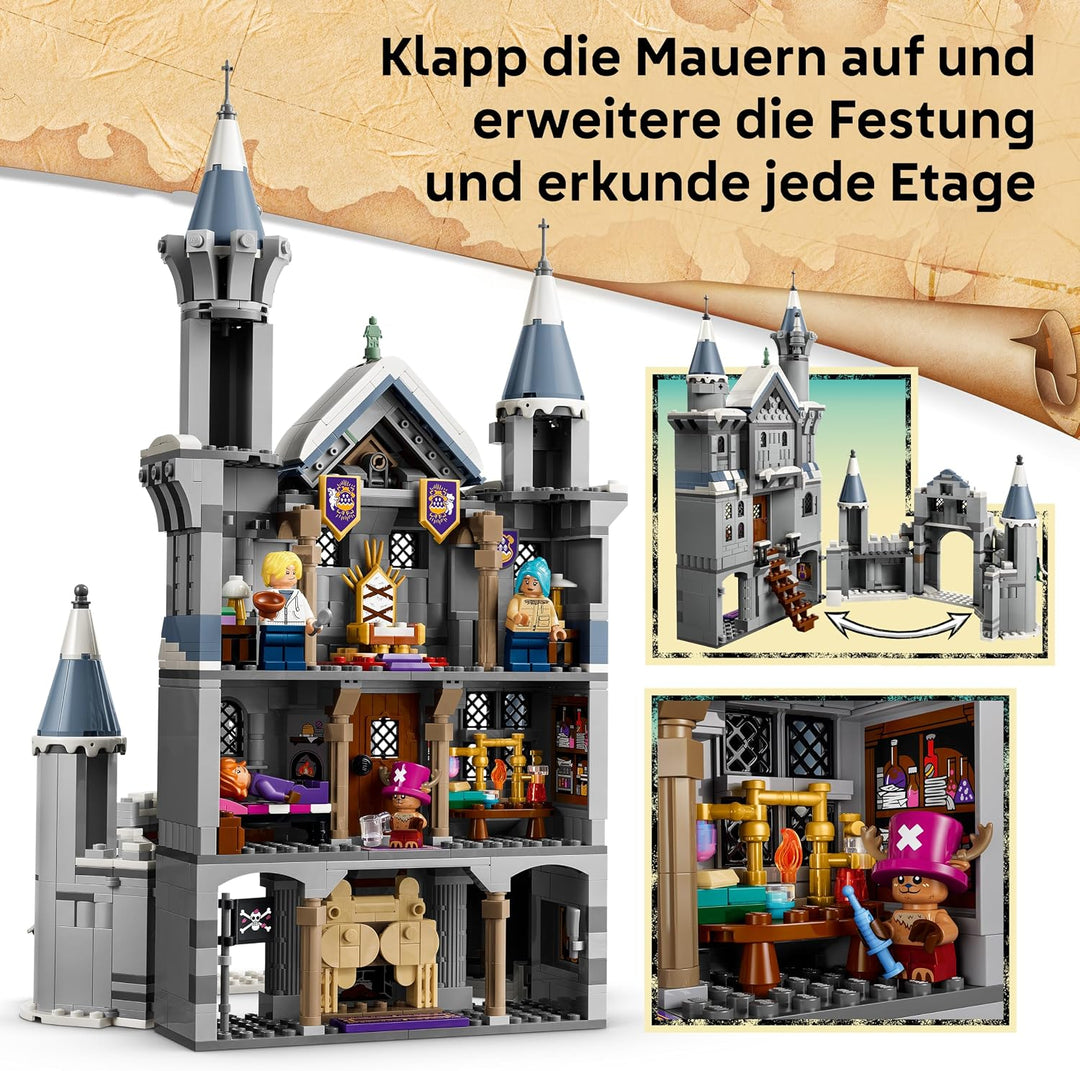 LEGO ONE PIECE Duell im Schloss Drumm - Modellbau mit 6 Minifiguren inkl. Luffy, Nami und Chopper -