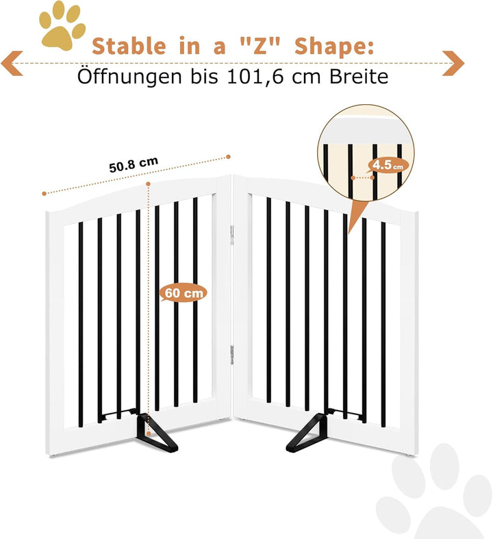 Absperrgitter Hund,Schutzgitter Holz, Freistehendes Hundeabsperrgitter Türgitter Treppengitter Schut