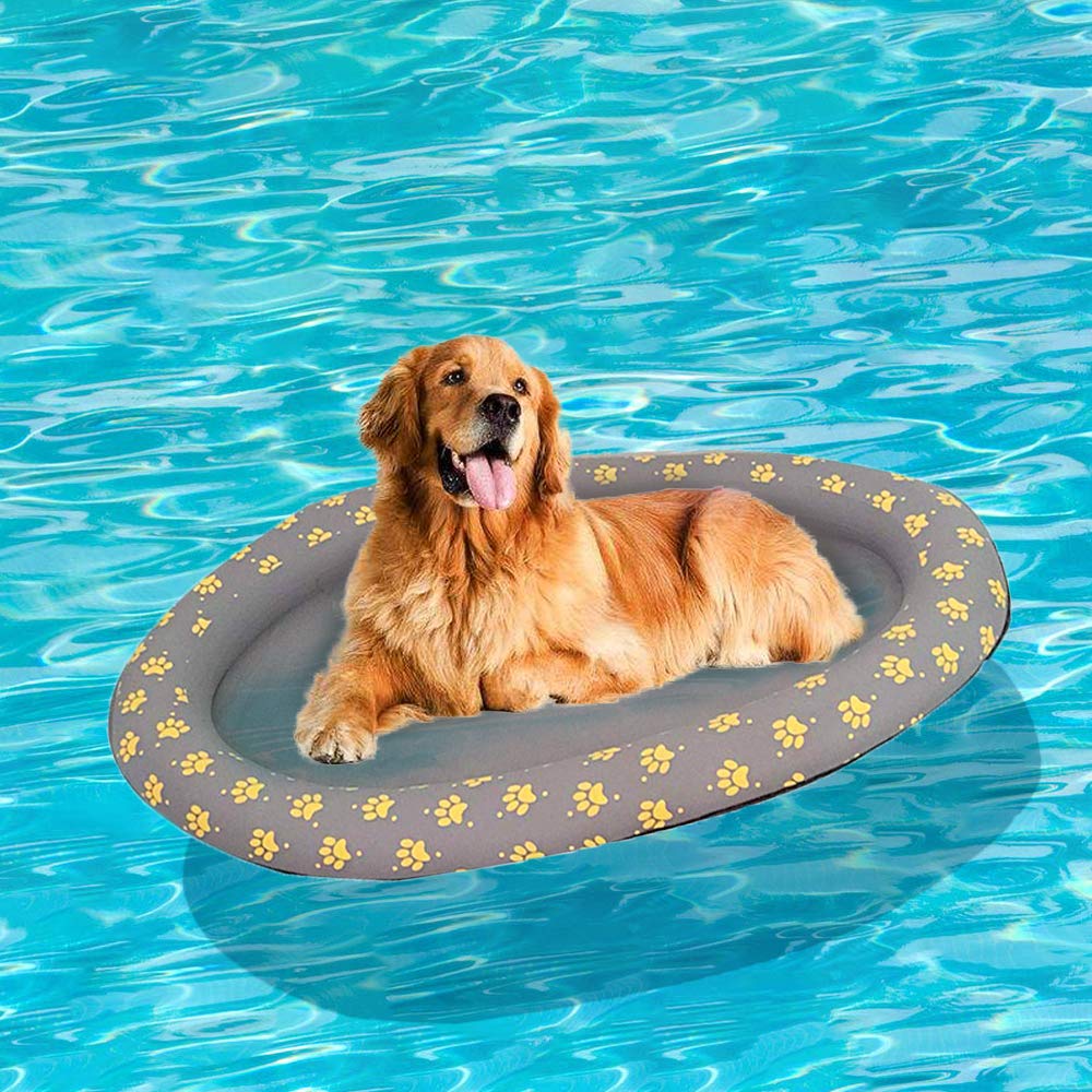 Ginkago Aufblasbar Schlauchboot Hunde Boot Haustier Luftmatratze Schwimmbad Strand Spielzeug Haustie