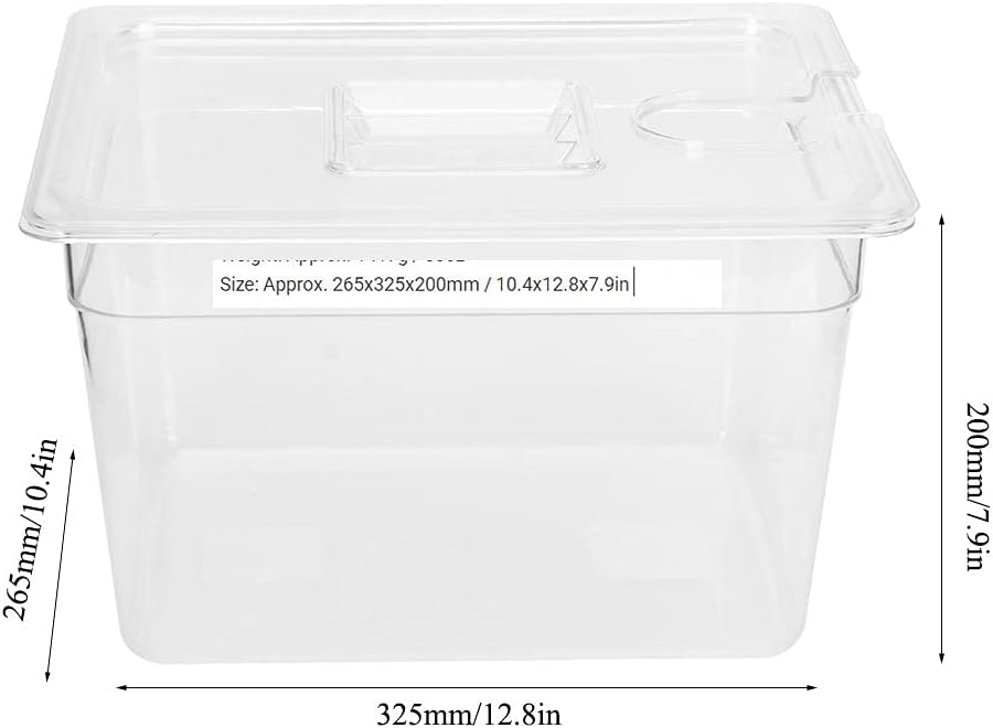 Sous Vide Behälter mit Scharnier und Deckel, Sous Vide Container 11L zusammenklappbarer Sous-Vide-St
