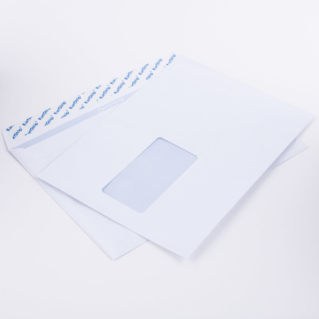 Briefumschläge DIN C5 162 x 229 mm weiss 80g/m² mit Fenster haftklebend (1449E) (500), 500