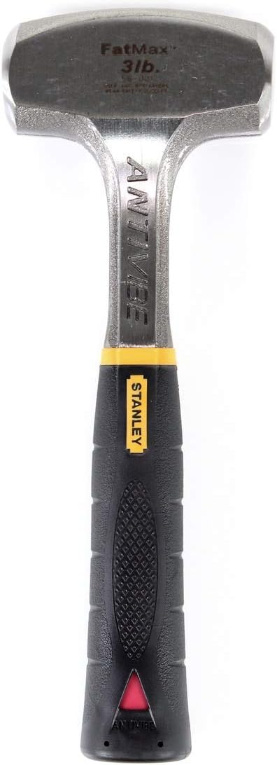 Stanley Fäustel Antivibe (vibrationsdämpfung, Stahlstiel, thermoplastischer Gummigriff, Kopflänge 10