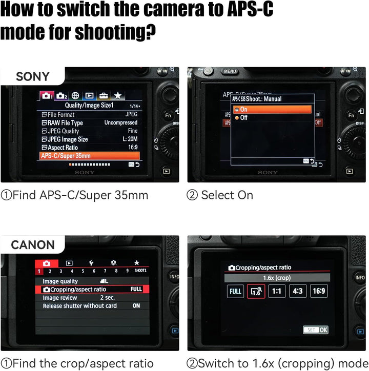 7 Artisans 4mm F2.8 Fisheye Ultra Wide Angle Lens APS-C Handbuch Focus Prime Lens Kompatibel für Can