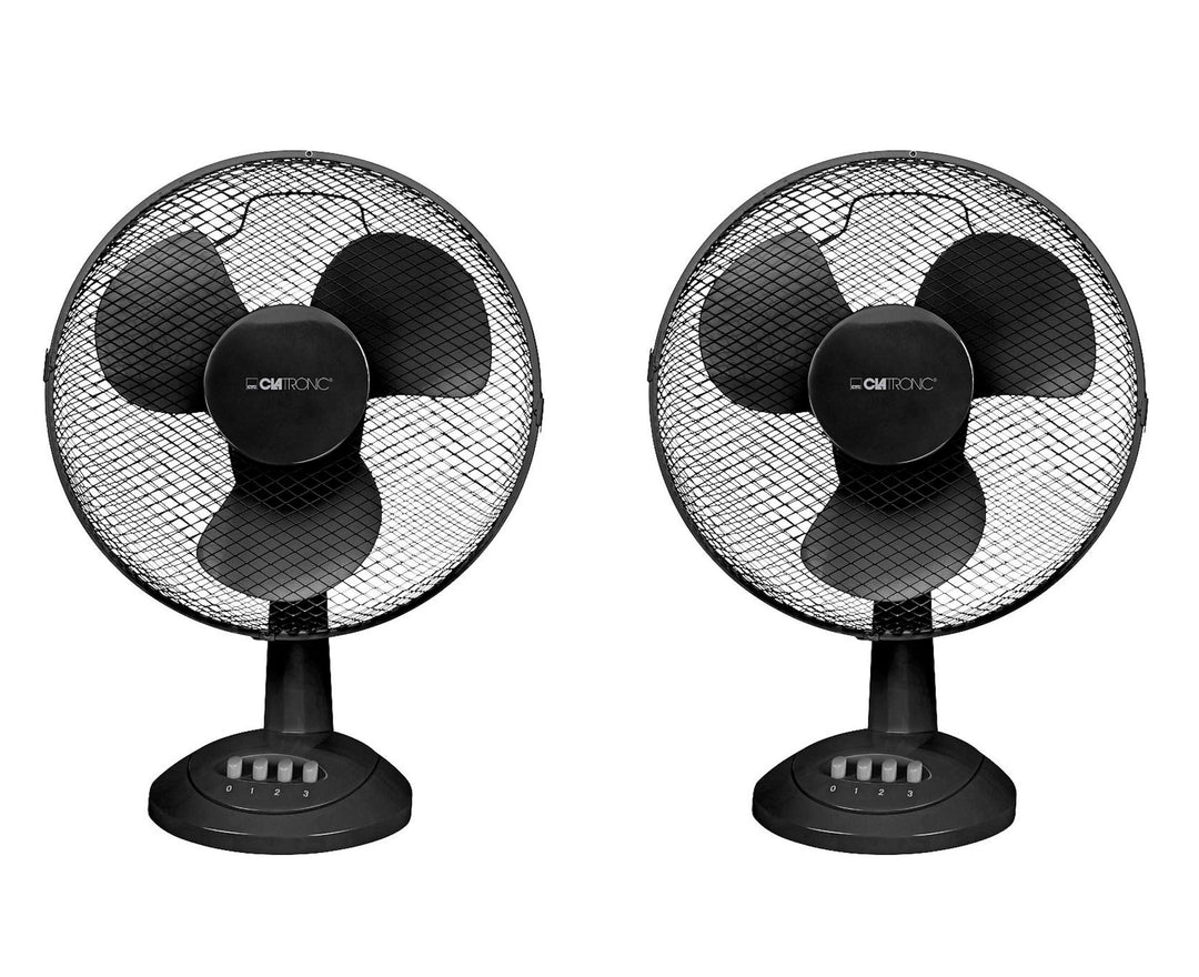 Clatronic VL 3602 Tischventilator 30 cm Durchmesser, oszillierend, 3 Geschwindigkeitsstufen, Neigung