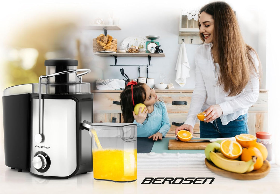 Berdsen - Entsafter - für Obst und Gemüse - 500 ml Saftbehälter BPA-frei - Saftmaschine - 600 W - Ed