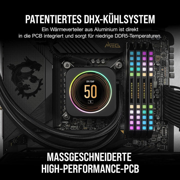 Corsair DOMINATOR PLATINUM RGB DDR5 RAM 32GB (2x16GB) 6400MHz CL32 Intel XMP iCUE Kompatibel Compute