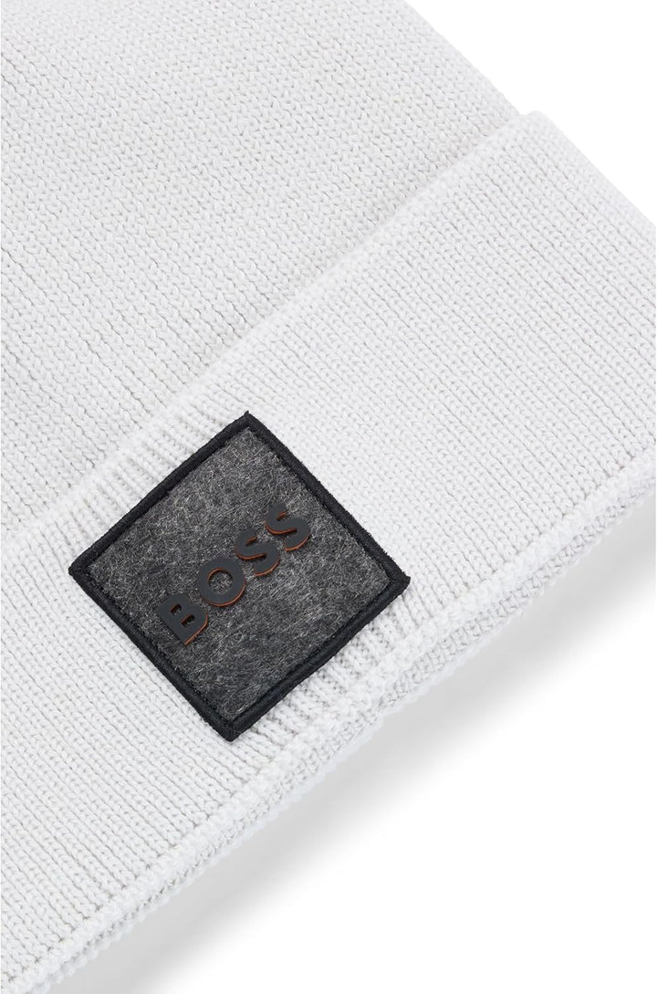 BOSS Herren Mütze Strickmütze Foxxy Einheitsgrösse Light/Pastel Grey57, Einheitsgr&#xF6;&#xDF;e Ligh