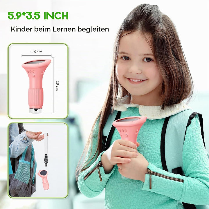 Mikroskop für Kinder, Ashfly 1000X Taschenmikroskop mit 2,0" IPS-Bildschirm USB Microscope Lupe, 8 L