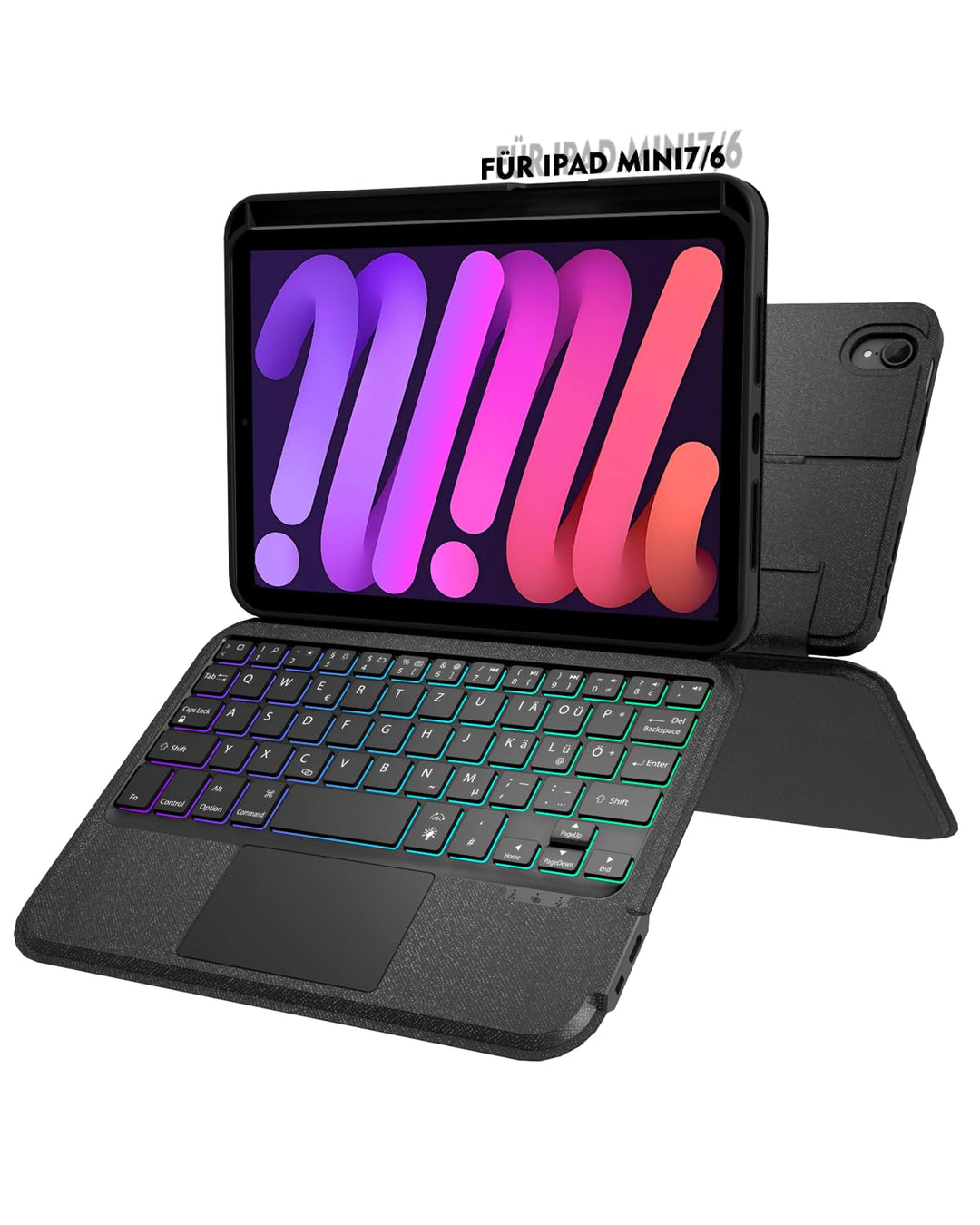 Doohoeek Trennbare Tastatur Hülle für iPad mini 7/6, Bluetooth Kabellose Tastatur für iPad mini 7 20