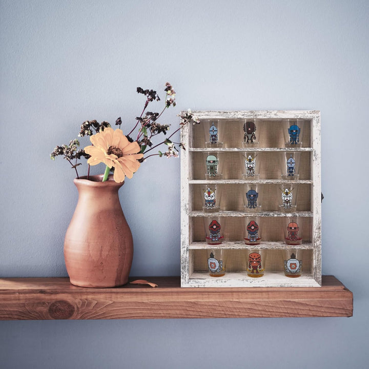 FramePro Grosse Schattenbox Vitrine Rahmen mit Glasfenstertür 3D Bilderrahmen Erinnerungsstücke Meda