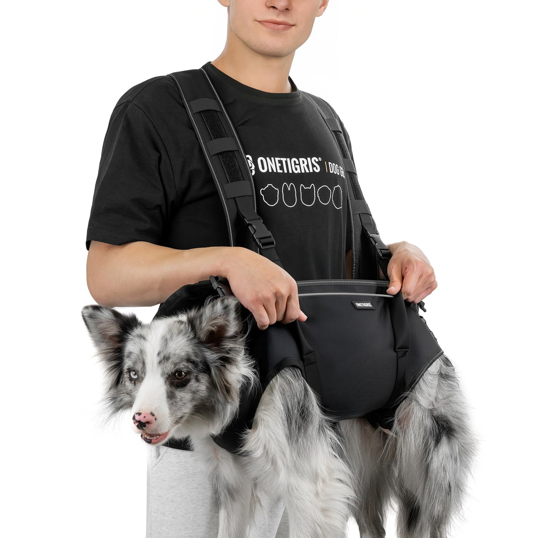 OneTigris Tragegeschirr für Hunde, Support Ridge Outdoor Hundetragehilfe für Wanderungen, Notfälle &
