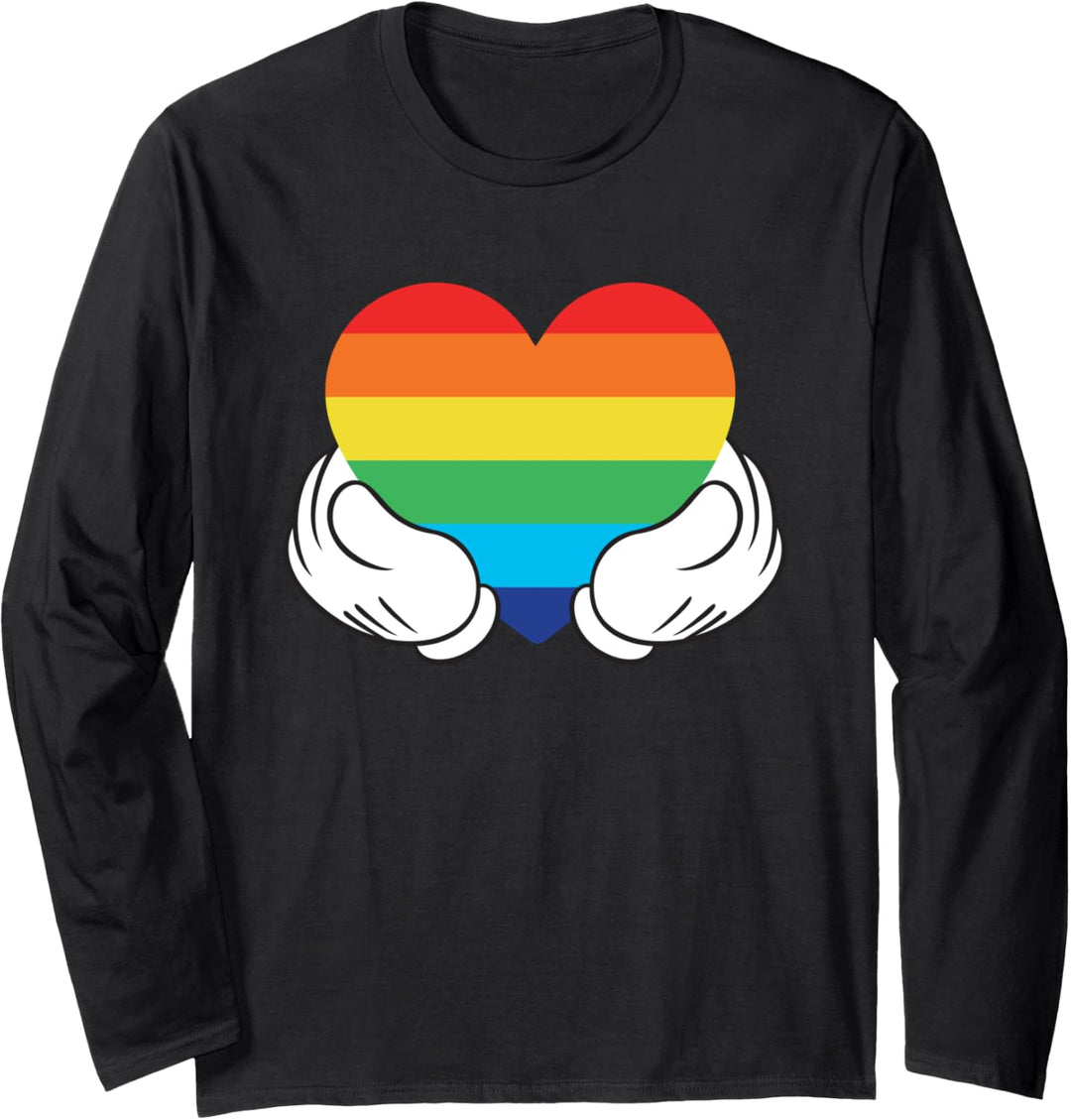 Disney Mickey Mouse Hände Regenbogen Langarmshirt