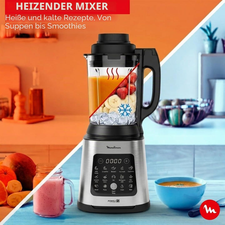 Moulinex Perfectmix Cook Standmixer mit hoher Geschwindigkeit, 10 automatische Programme, 1400 W, YY
