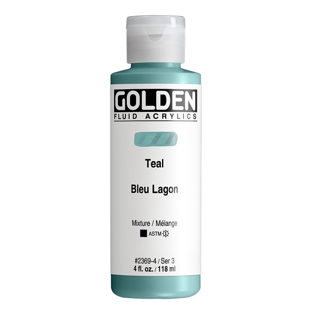 Golden 2369-4 flüssige Acrylfarbe, 4 Unzen, blaugrün 4 oz Bottle Grün / Blau, 4 oz Bottle Grün