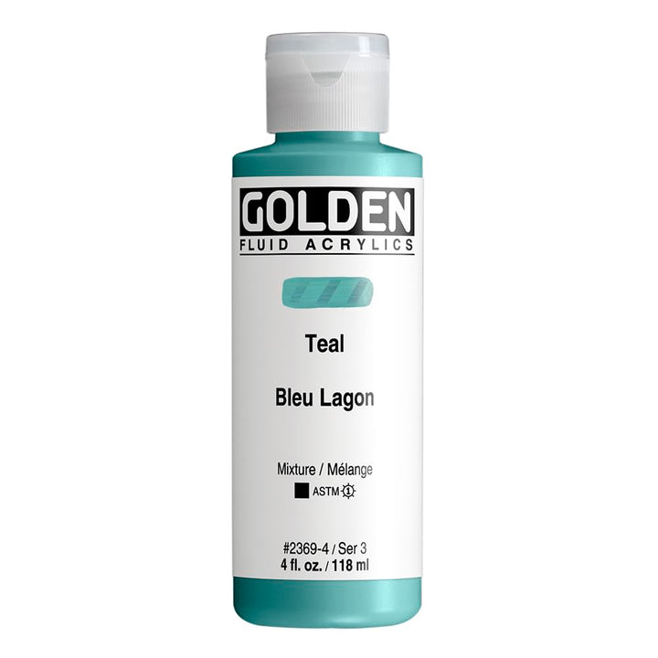 Golden 2369-4 flüssige Acrylfarbe, 4 Unzen, blaugrün 4 oz Bottle Grün / Blau, 4 oz Bottle Grün
