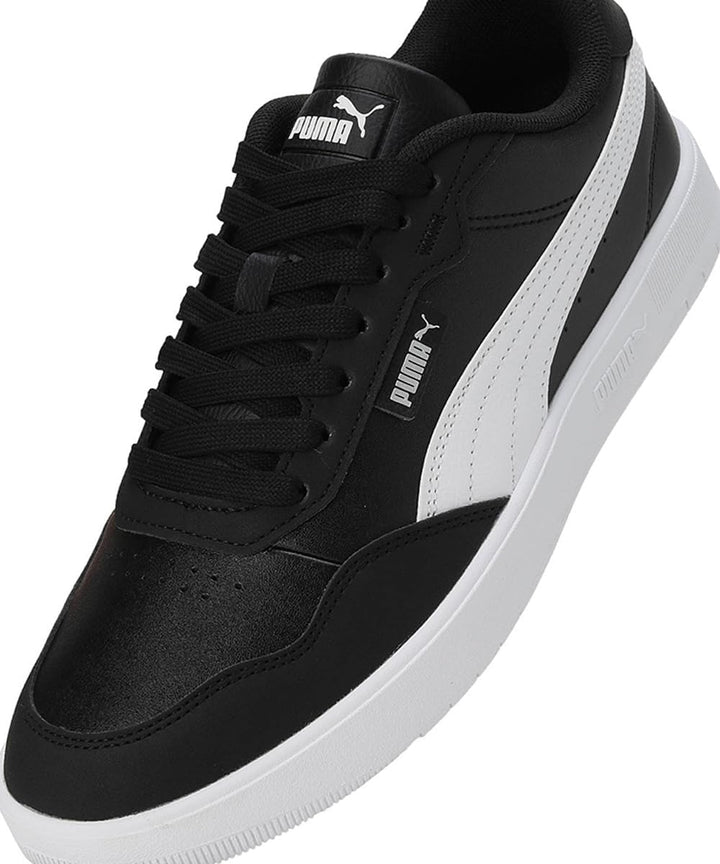 PUMA Herren Court Ultra Lite Sneaker 37 EU Puma Black Puma White Puma Silver, 37 EU Puma Black Puma