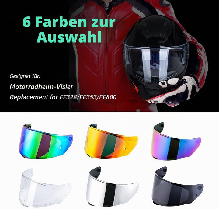 Helmvisier für LS2 FF328/FF353/FF800,Motorradhelm Visier,Motorrad Windschutz Helm Objektiv Visier Vo