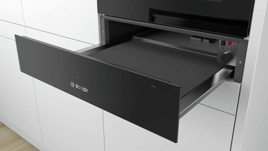 Bosch BIC510NB0 Serie 6 Wärmeschublade, 14 x 60 cm, 23 L, max. 64 Espresso-Tassen / 14 Teller, stufe