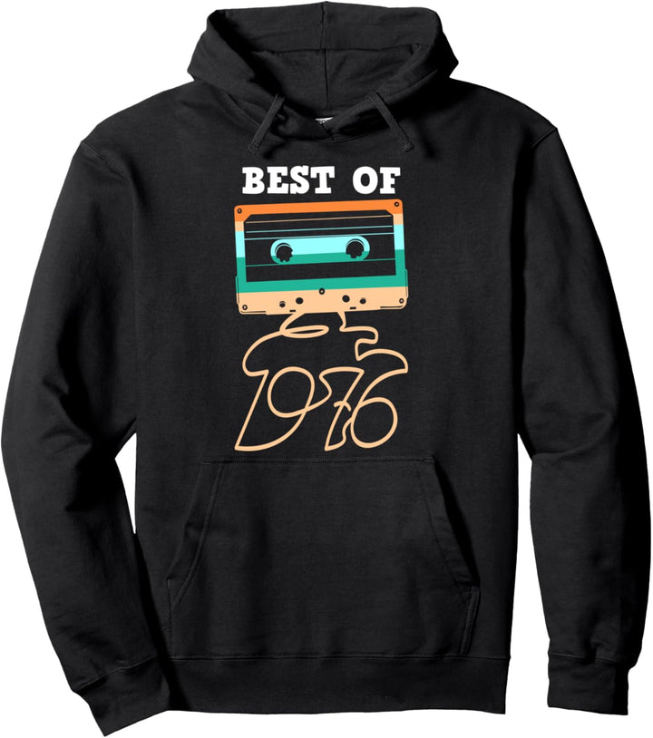 Geschenk zum 44. Geburtstag, Retro-Kassette, Best Of 1976 Pullover Hoodie