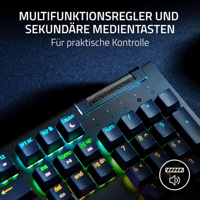 Razer BlackWidow V4 X (Green Switch) - Mechanische Gaming-Tastatur mit Razer Chroma RGB (Mechanische