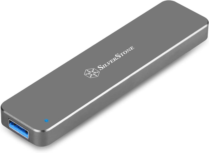 SilverStone SST-MS09C - Externes SATA zu M.2 SSD-Gehäuse, USB 3.1 Gen.2, kohle-grau