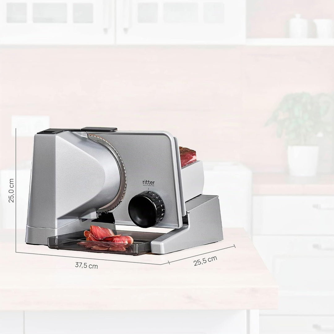ritter solida 4 Duo Plus, Elektrischer Allesschneider & Brotschneidemaschine aus Vollmetall, Made in