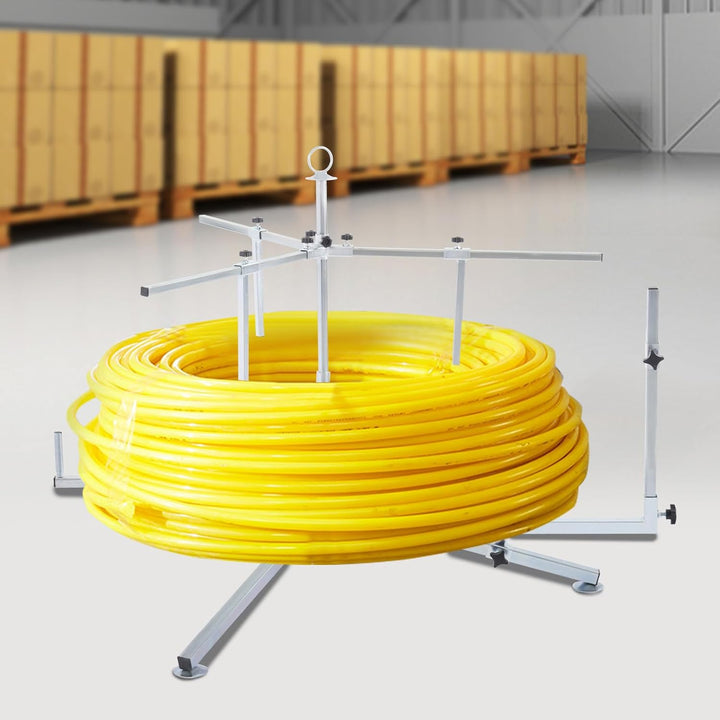 600 Meter Rohrhaspel für Fussbodenheizung Max.200KG Kabel Abrollgerät Abroller Rohrabroller Aufwickl