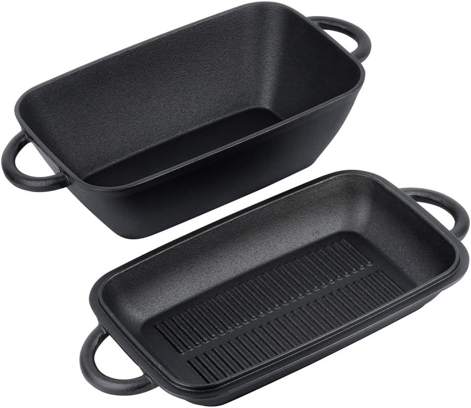 Bräter Brattopf Bratpfanne mit Deckel aus Gusseisen 2in1 CAST LINE 3,5 L / 1,5 L