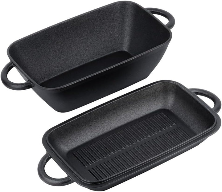 Bräter Brattopf Bratpfanne mit Deckel aus Gusseisen 2in1 CAST LINE 3,5 L / 1,5 L