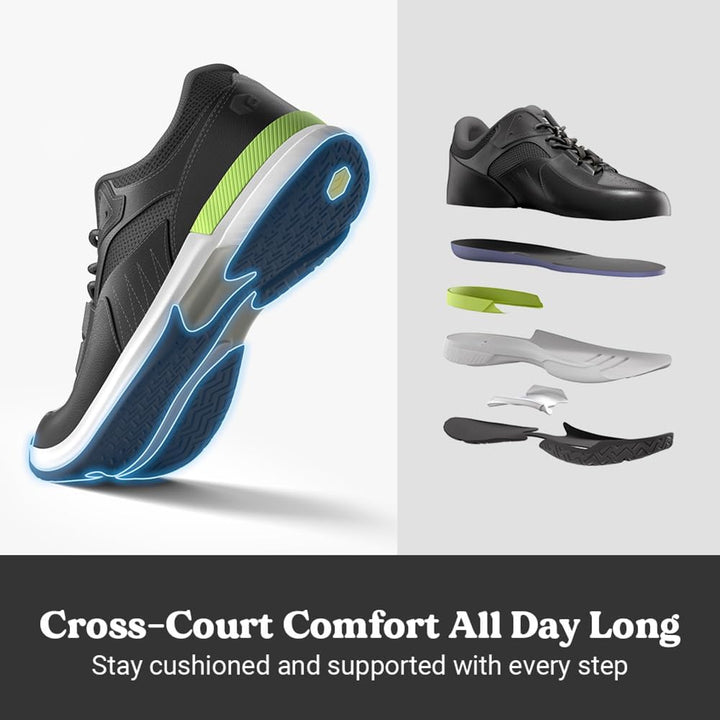 FitVille Extra Weit Tennisschuhe Damen Breit Hallenturnschuh Atmungsaktiv Training Schuhe für Tenni