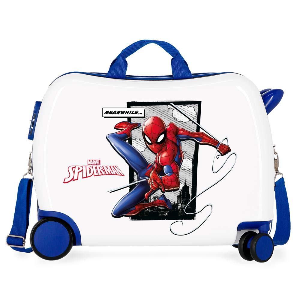 Marvel Spiderman Action Kinder-Koffer Blau 50x38x20 cms Hartschalen ABS Kombinationsschloss 34L 2,3K