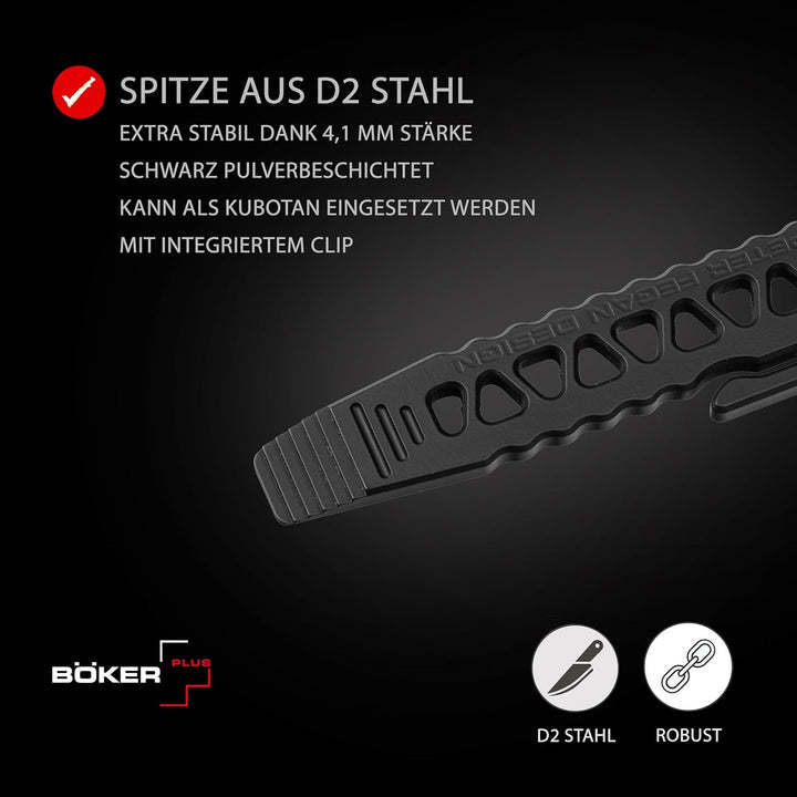 BÖKER PLUS® Tango Bar Mini EDC Hebel-Werkzeug - D2 EDC Schlüsselanhänger mit Clip - Crow-Bar EDC Too